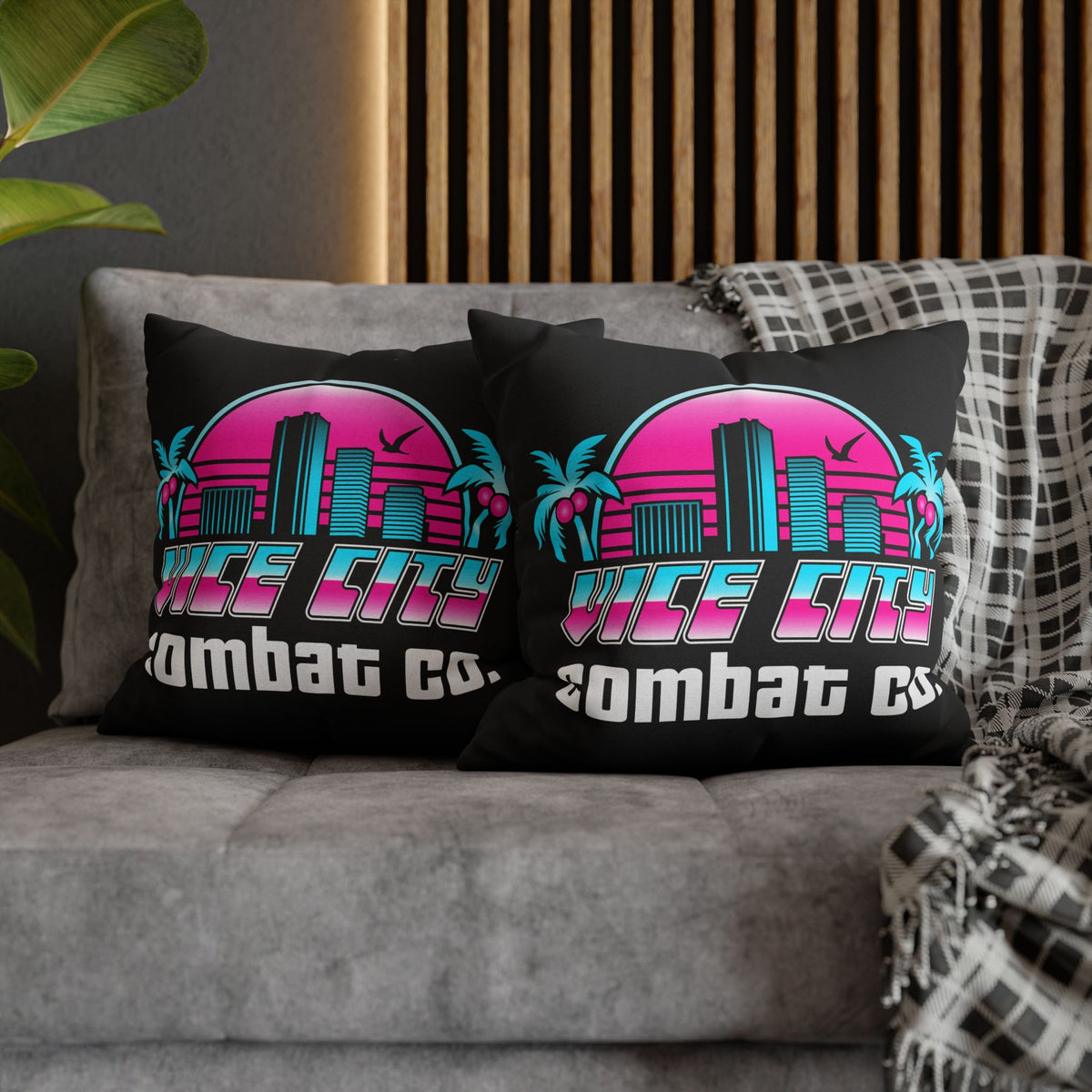 CUSTOM BJJ MMA Academy Logo Square Dojo Pillowcase - Spun Polyester - 7 Sizes