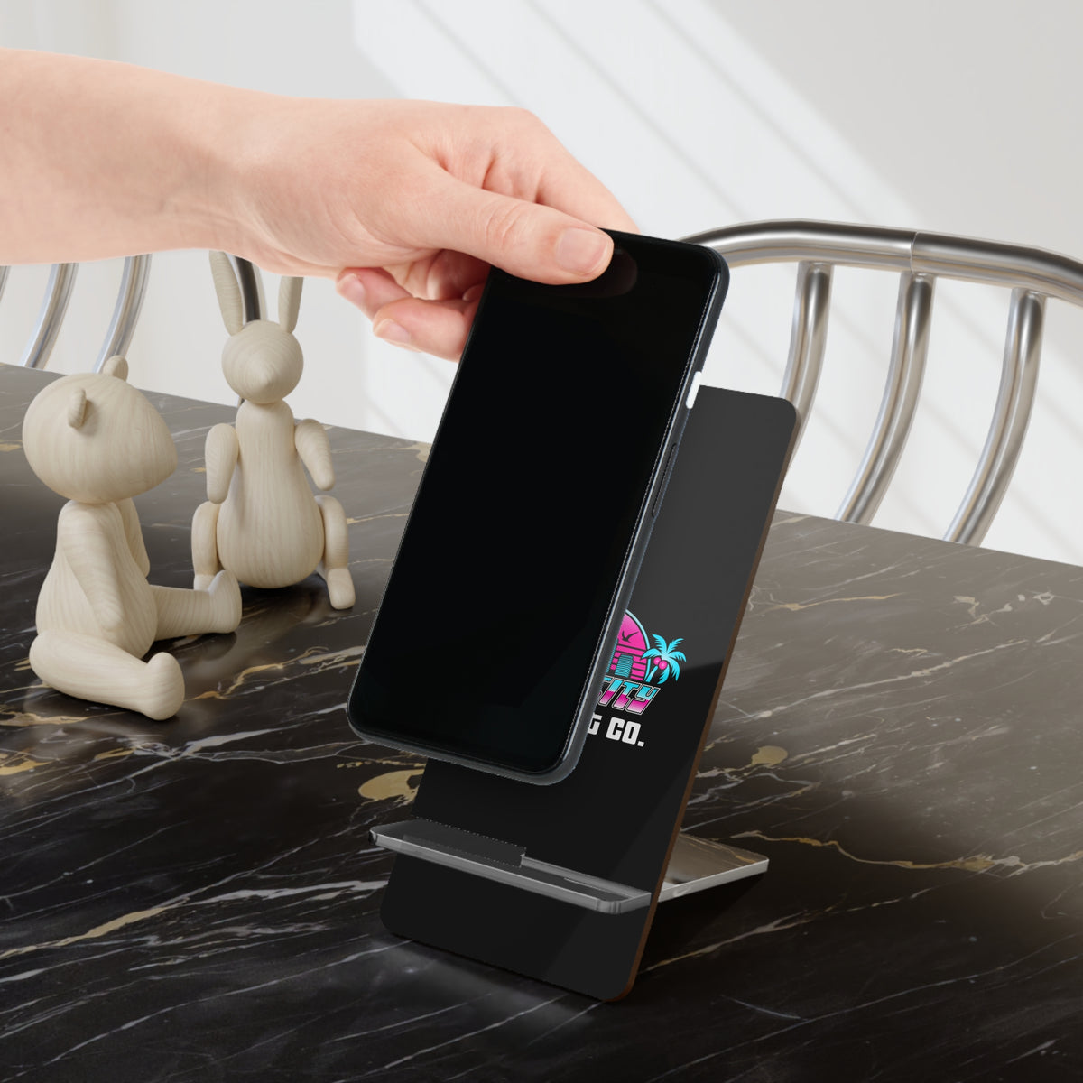 CUSTOM BJJ MMA Academy Branded Mobile Display Stand for Front Desk Smartphones Mobile Phone