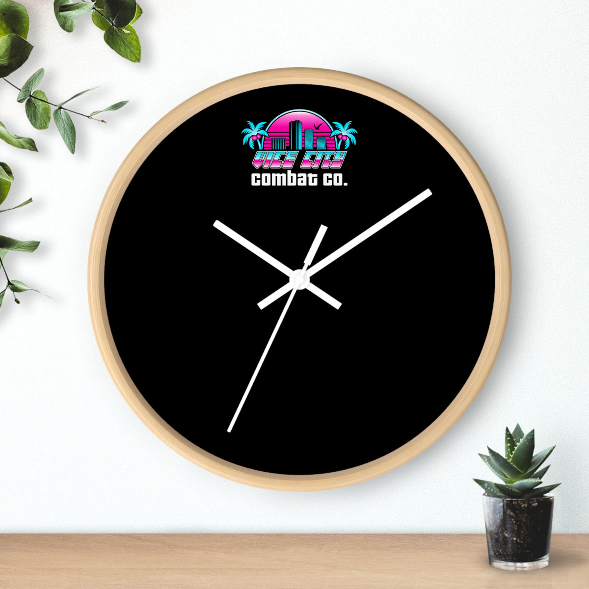 CUSTOM BJJ MMA Academy Logo Dojo 10" Wooden Wall Clock