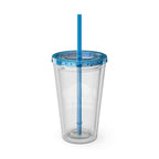 Vice City Combat Co. - Sunsplash Acrylic Tumbler with Straw, 16oz - 4 Colors