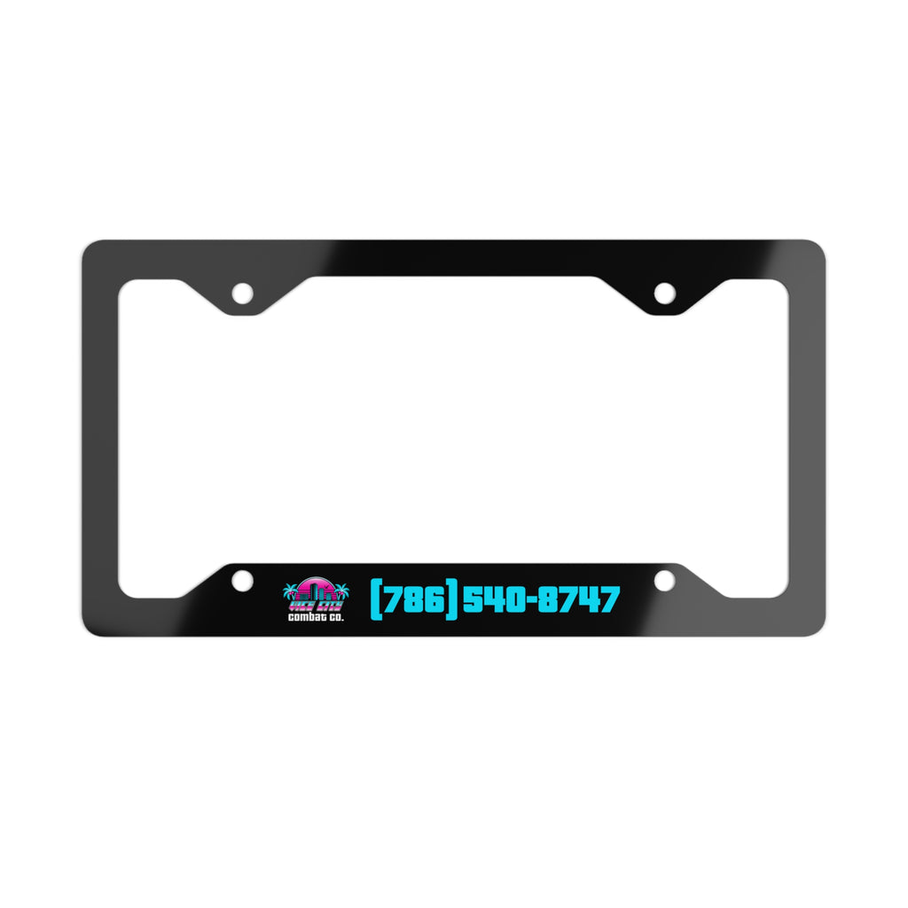 Vice City Combat Co. - Black Metal License Plate Frame