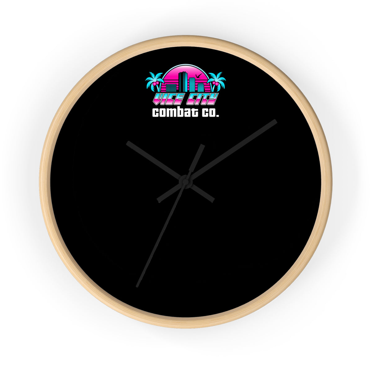 CUSTOM BJJ MMA Academy Logo Dojo 10" Wooden Wall Clock
