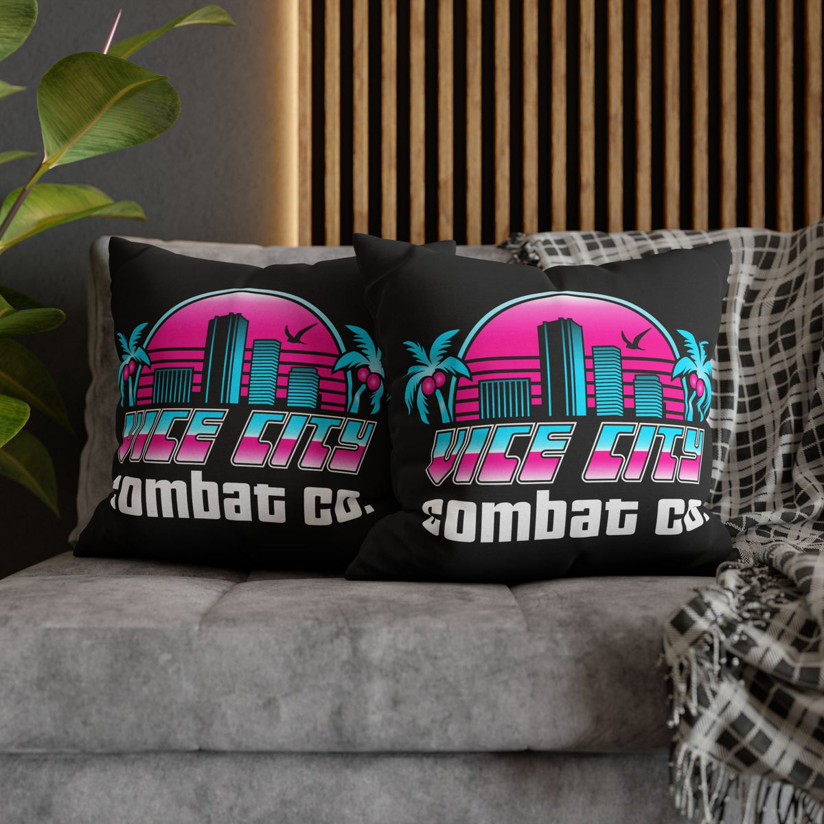 CUSTOM BJJ MMA Academy Logo Square Dojo Pillowcase - Spun Polyester - 7 Sizes