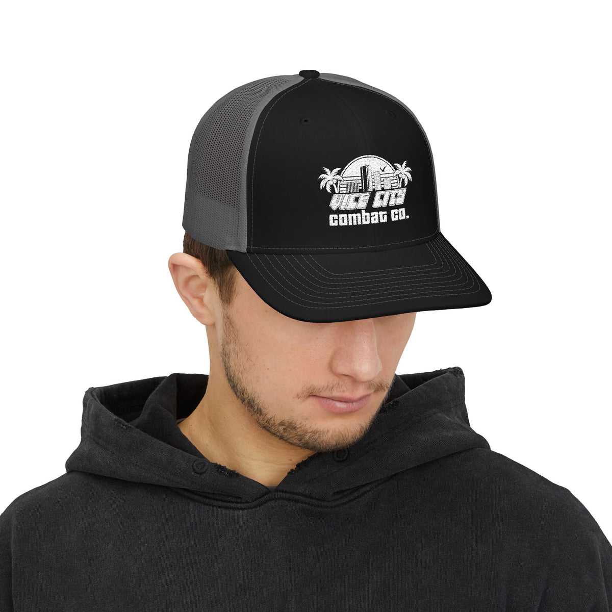 Vice City Combat Co. - Embroidered Adjustable Snapback Trucker Cap