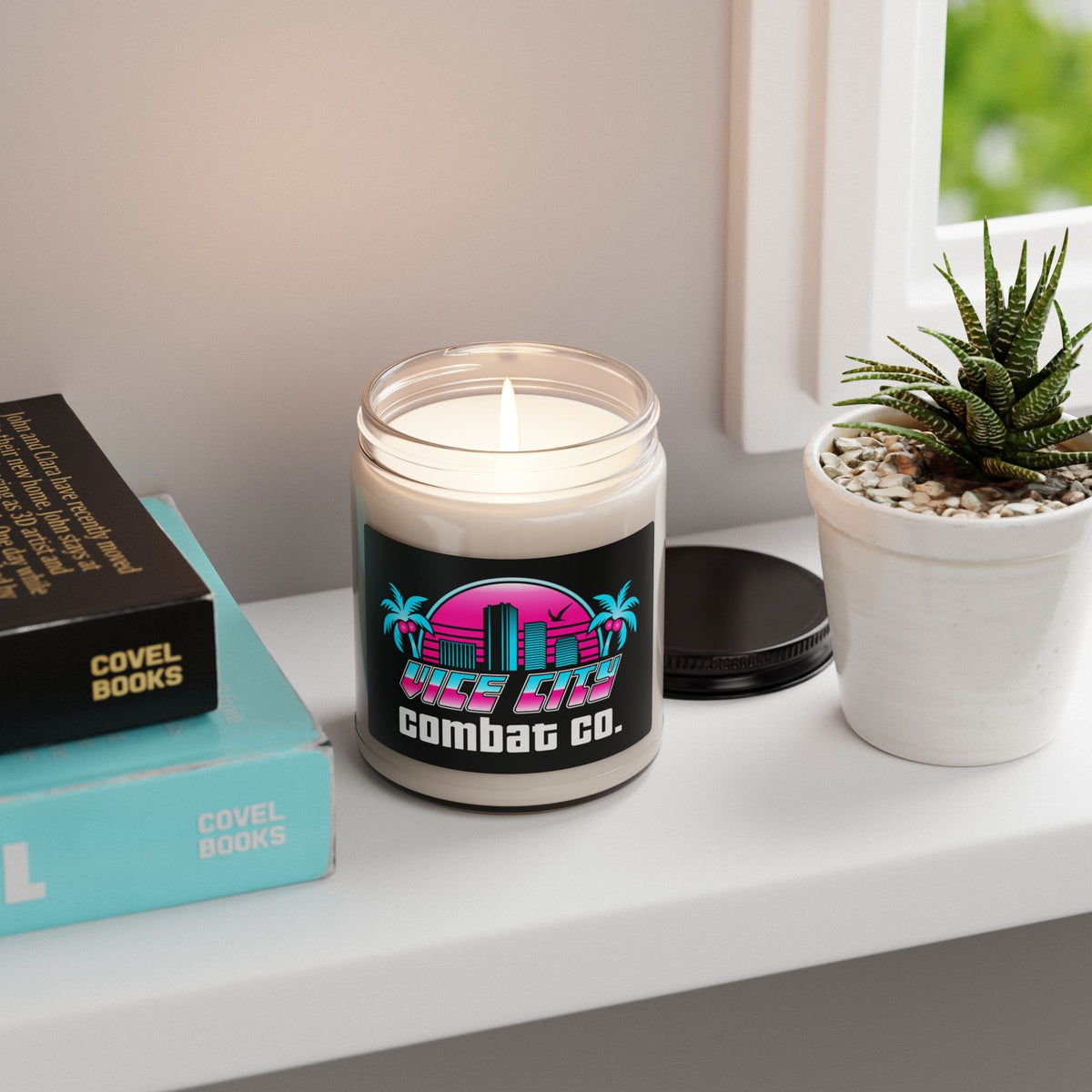 CUSTOM Label BJJ MMA Academy Logo - Scented Soy Candle for Dojo, 9oz - 9 Scent Options