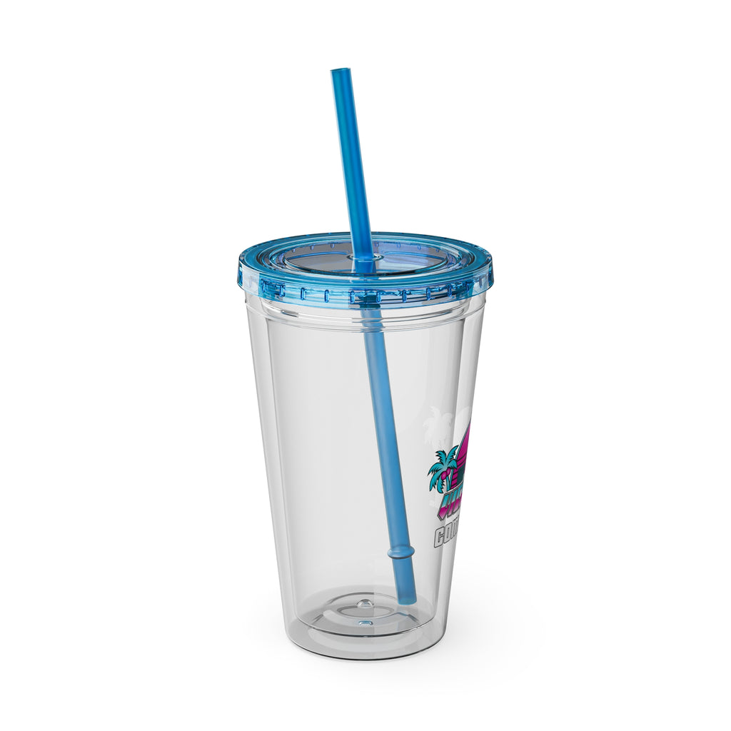 Vice City Combat Co. - Sunsplash Acrylic Tumbler with Straw, 16oz - 4 Colors