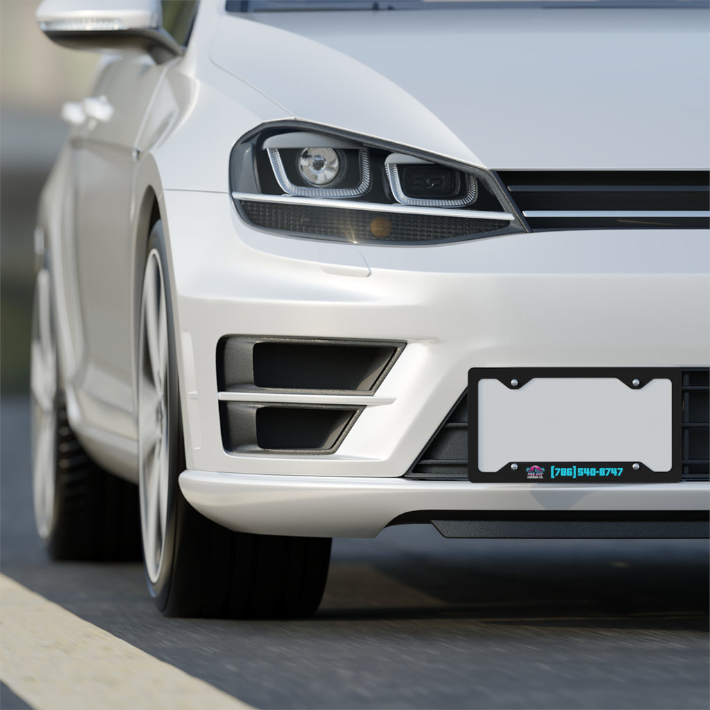 Vice City Combat Co. - Black Metal License Plate Frame