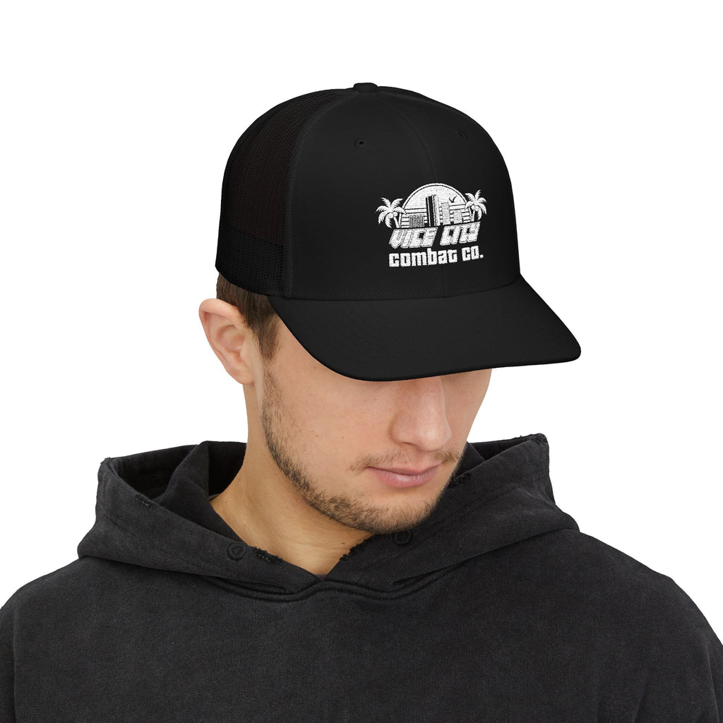 Vice City Combat Co. - Embroidered Adjustable Snapback Trucker Cap