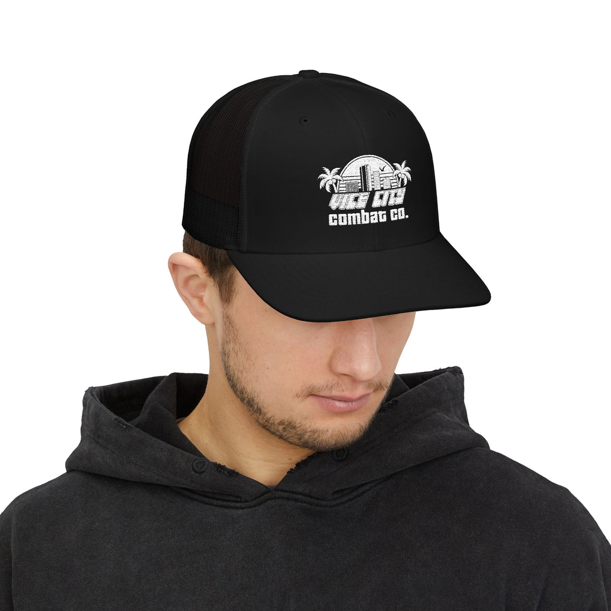 Vice City Combat Co. - Embroidered Adjustable Snapback Trucker Cap