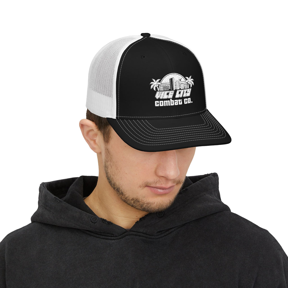 Vice City Combat Co. - Embroidered Adjustable Snapback Trucker Cap