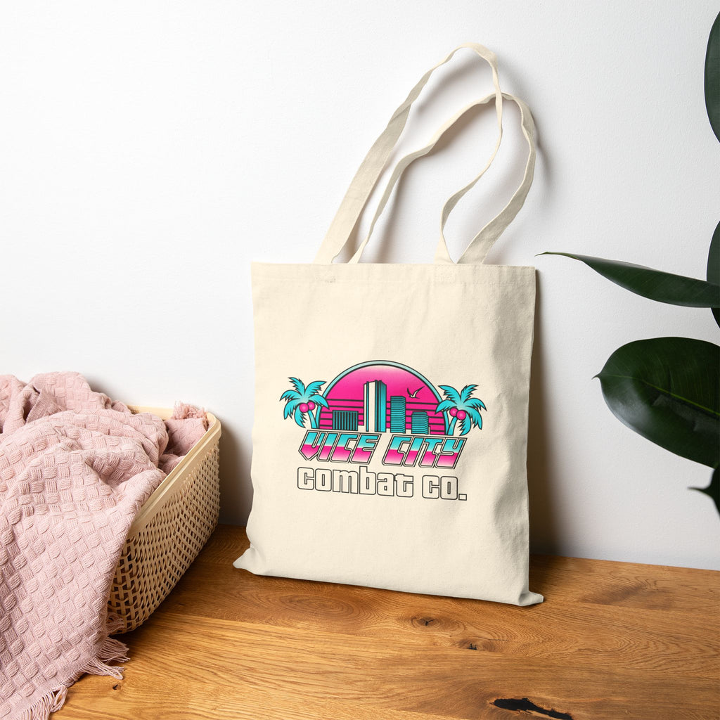 Vice City Combat Co. - Cotton Canvas Reusable Tote Bag