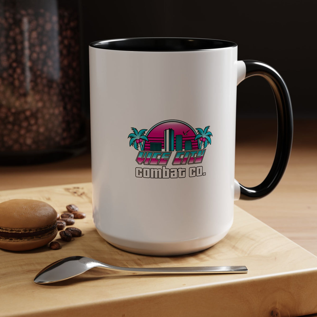 Vice City Combat Co. - Color Accent Coffee Mug - 11oz or 15oz