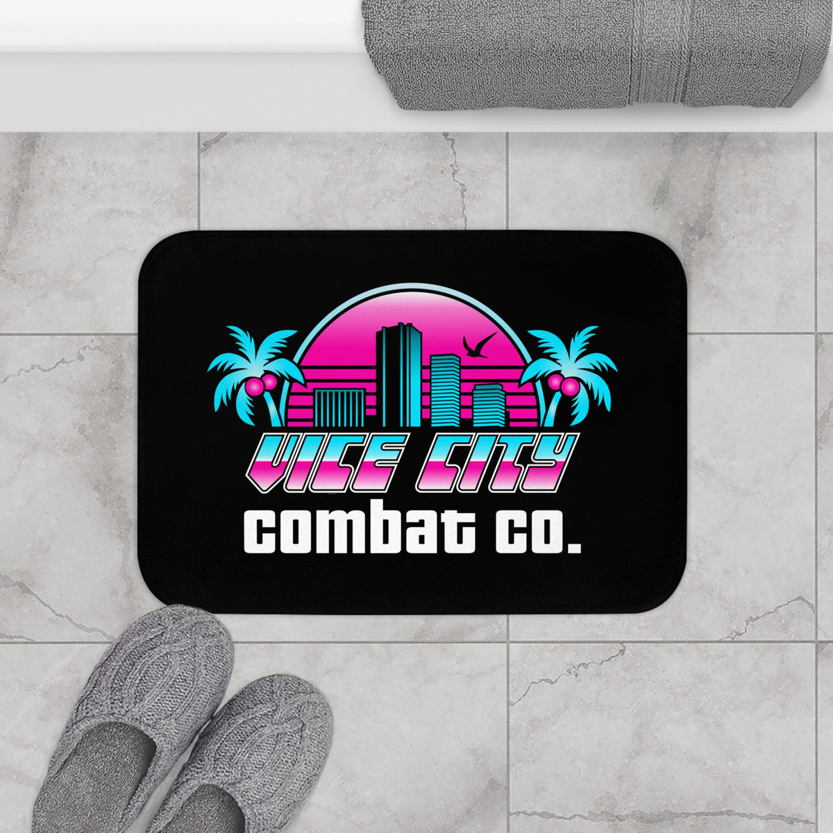 CUSTOM BJJ MMA Academy Dojo Memory Foam Anti-Slip Bathroom Floor Mat - 2 Sizes