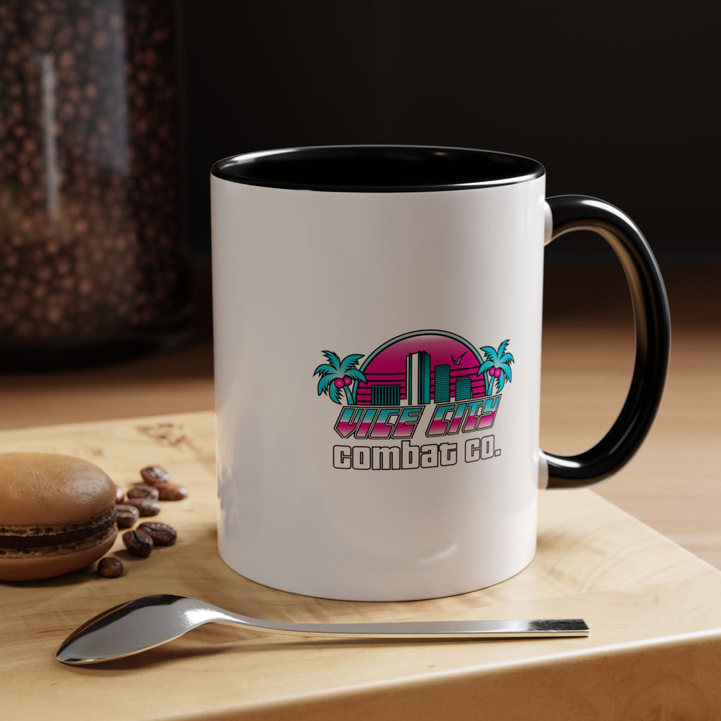 Vice City Combat Co. - Color Accent Coffee Mug - 11oz or 15oz
