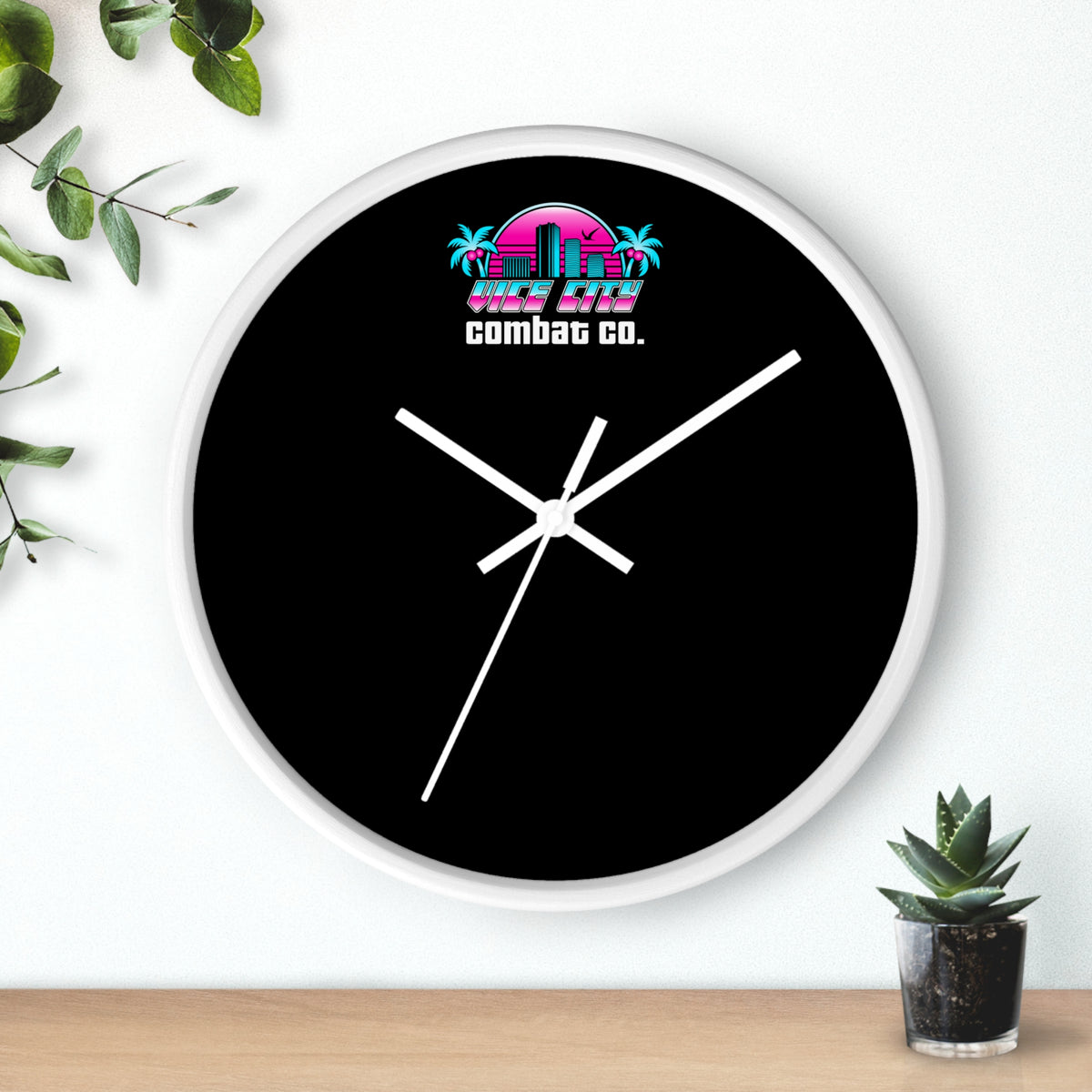 CUSTOM BJJ MMA Academy Logo Dojo 10" Wooden Wall Clock