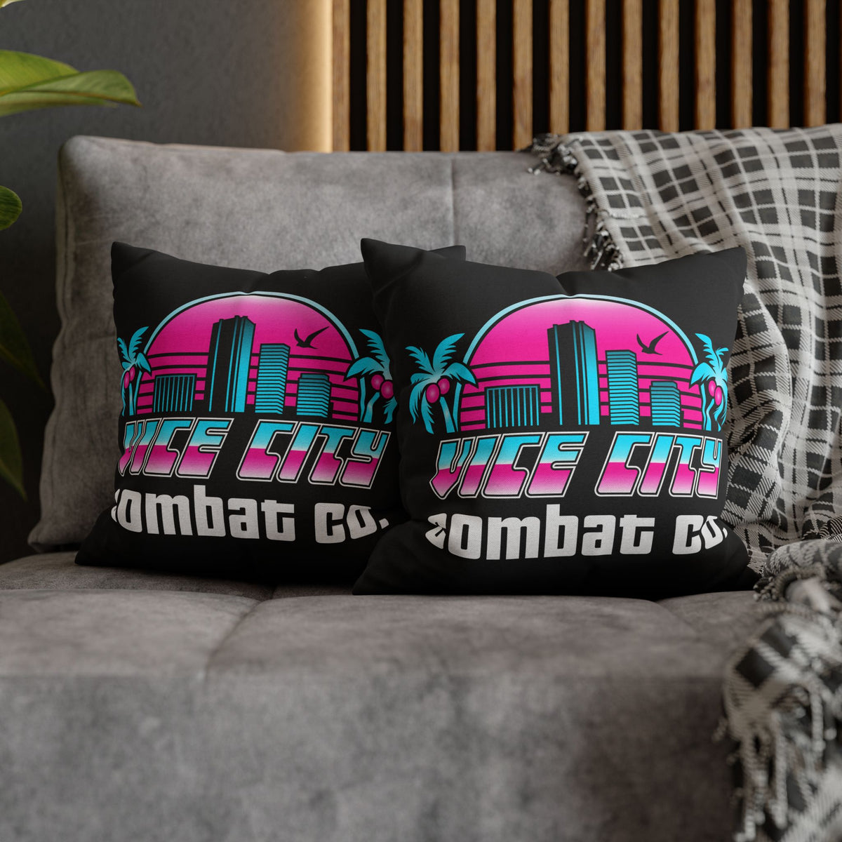 CUSTOM BJJ MMA Academy Logo Square Dojo Pillowcase - Spun Polyester - 7 Sizes