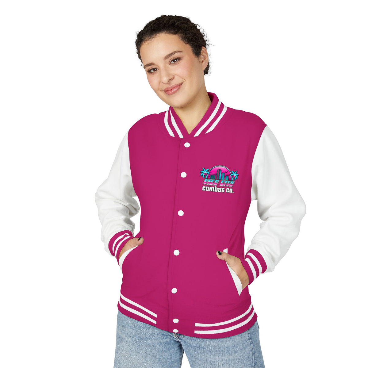 Vice City Combat Co. - Unisex Heavyweight Letterman Jacket