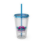 Vice City Combat Co. - Sunsplash Acrylic Tumbler with Straw, 16oz - 4 Colors