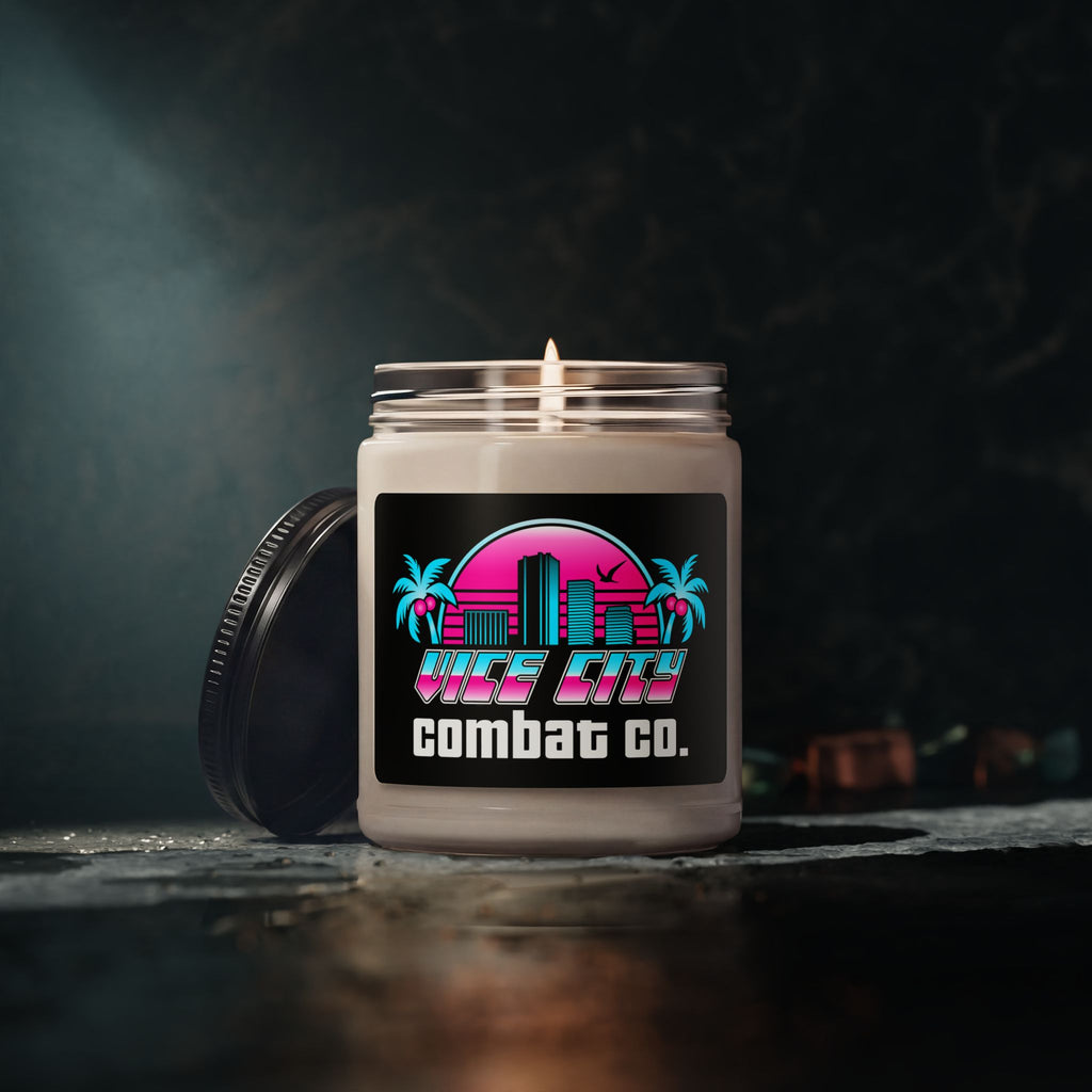 CUSTOM Label BJJ MMA Academy Logo - Scented Soy Candle for Dojo, 9oz - 9 Scent Options