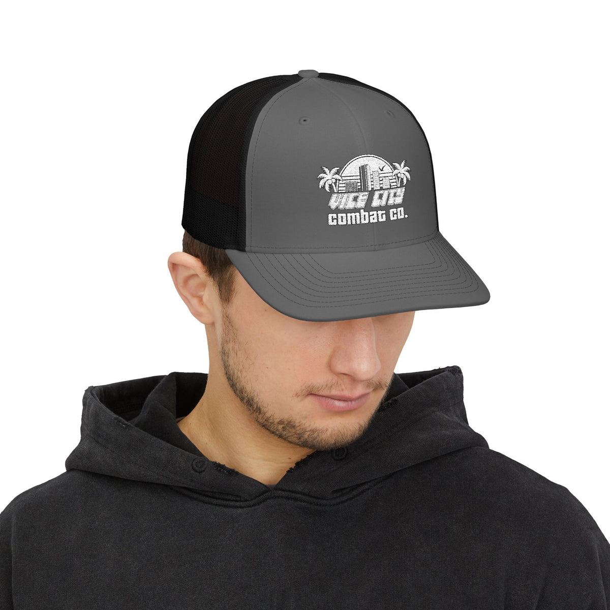 Vice City Combat Co. - Embroidered Adjustable Snapback Trucker Cap