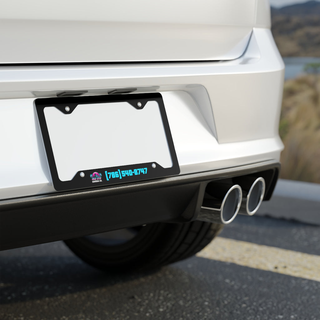 Vice City Combat Co. - Black Metal License Plate Frame