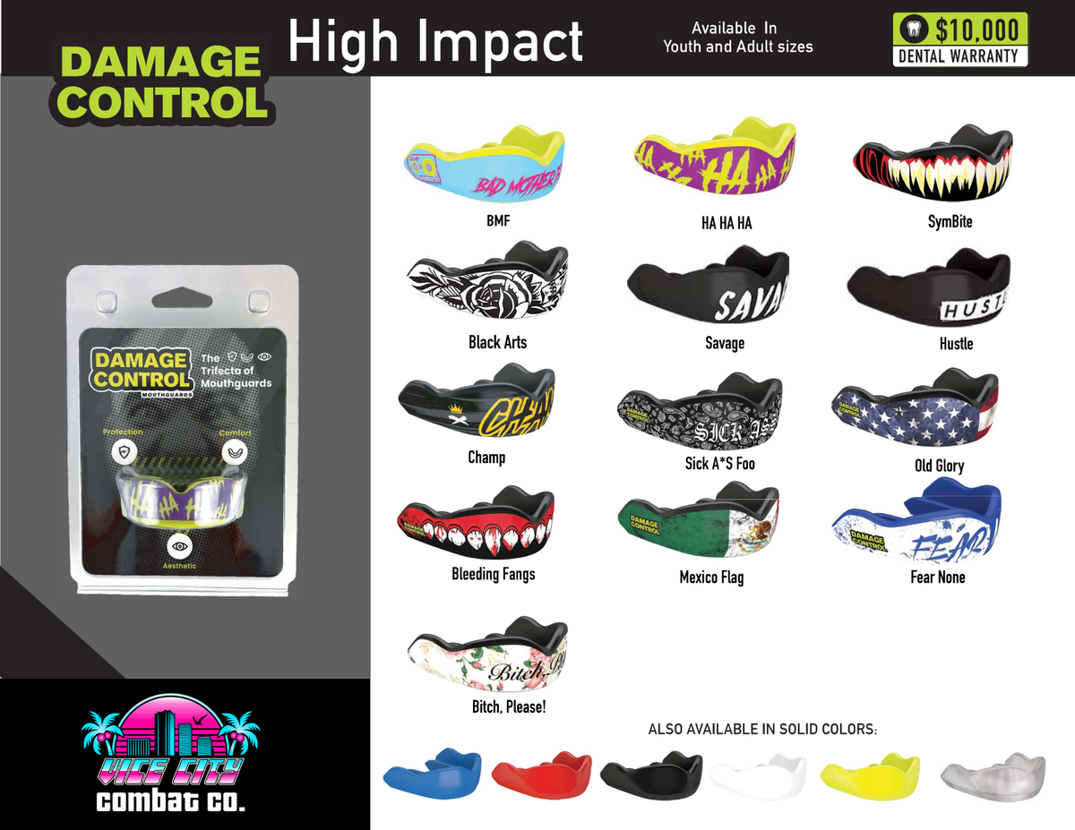 15+ BJJ MMA HIGH Impact Mouthguards Package -  Mix & Match - Damage Control Mouthguards