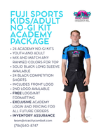 24 BJJ No-Gi Kits PREMIUM Academy Package - Fuji Sports Ranked Competition Rash Guard and Short