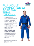 12 Gi Academy TRIAL Package - Fuji Adult Competition BJJ Gi - 3 Colors Available