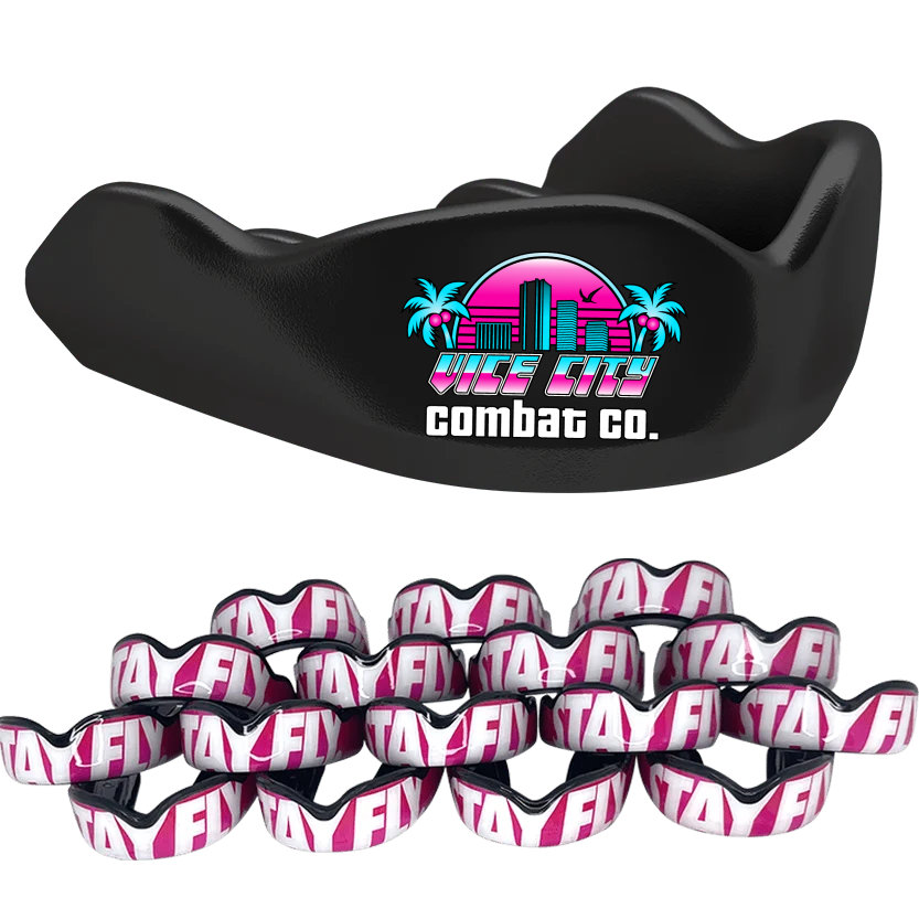 15+ Academy CUSTOM Logo BJJ MMA Mouthguards PREMIUM Package - Damage Control HIGH Impact Mouthguard